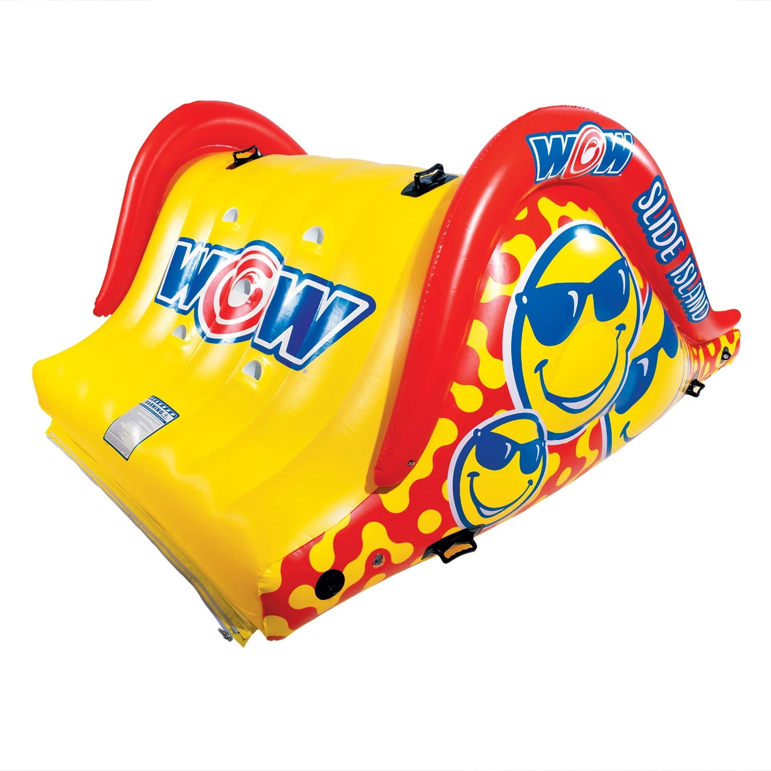 WOW Sports Floating Island Slide and Water Walkway Combo, Red