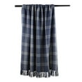 thumbnail image 2 of Contemporary Home Living French Blue and White Rectangular Cotton Plaid Decorative Throw 50" x 60", 2 of 3