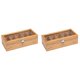 thumbnail image 1 of 2 cajas organizadoras de joyas con sistema de bambú multifuncional, 5 compartimentos, para guardar bolsitas de té, azúcar, 1 of 8