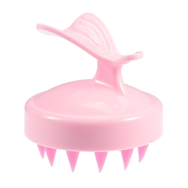 Masajeador de cuero cabelludo Unique Bargains Cuidado del cabello Cepillo de cuero cabelludo Cepillo de ducha Masajeador de cabello para limpieza profunda Rosa