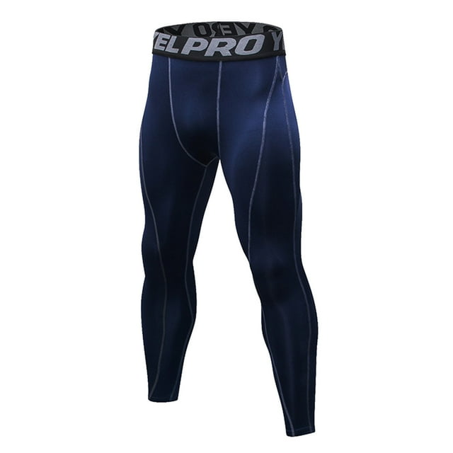 Men's Four Seasons Simple Exercise Compression Pants - Fitness Running Stretch Basketball Base Training - Polyester - Solid - All Sizes