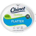 thumbnail image 5 of Chinet Classic® Premium Disposable Paper Platters 12 ⅝ x 10", White, 30 Count, 5 of 11