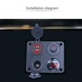 thumbnail image 2 of Red Voltímetro Led Qc3.0 YONGSHENG Panel de interruptor de barco 4 en 1 12-24v, 2 of 5