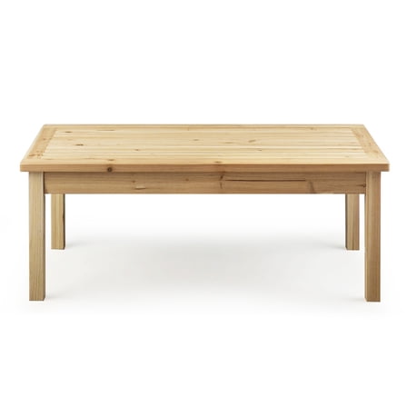 Zimtown 44 Inch Outdoor Wood Coffee Table, Solid Fir Wood Farmhouse Patio Side Table for Garden Poolside, Natural
