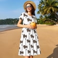 thumbnail image 4 of Lsque Dachshund Dog Print Women's Casual Dress T-Shirt Summer Short Sleeve Scoop Neck Swing Dresses, 4 of 6