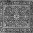 thumbnail image 1 of Ahgly Company Indoor Square Medallion Gray Traditional Area Rugs, 5' Square, 1 of 1