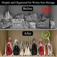 thumbnail image 2 of Purse Organizer for Closet, 8 Sections Adjustable Acrylic Shelf Dividers for Closet Organization, Shelf Dividers for Closet Organization, Closet Purse Organizer for House, Office Use, 2 of 7