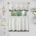 thumbnail image 2 of Kate Aurora Country Farmhouse 3 Pc Solid Cafe Kitchen Curtain Tier & Tucked Valance Set - Assorted Colors & Sizes, 2 of 3