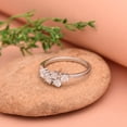 thumbnail image 3 of 0.40 Ct Round Shape White Cubic Zircon 925 Sterling Silver Five Stone Stackable Women Ring, 3 of 7