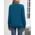 thumbnail image 6 of Zeagoo Womens Fall Sweaters Long Sleeve Tops Classic Crew Neck Pullover Sweaters Loose Dressy Blue Basic Tops, 6 of 6