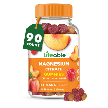 Lifeable Magnesium Citrate, 250 mg, 90 Gummies