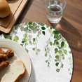 thumbnail image 3 of Green Eucalyptus Leaves Round 13 Inch Placemats Set of 6, Weeping Spring Botanical Summer HeatResistant Non Slip Place Mats for Dining Table, Wipeable Braided Kitchen Table Mats for Housewarming, 3 of 9
