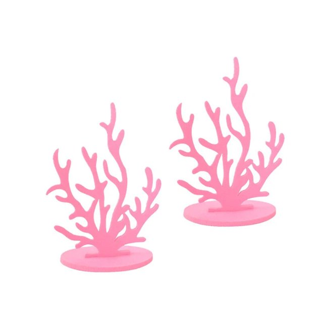 Decoración de mesa de 2/4 piezas, decoración submarina, sirena, temática del océano, fieltro, hierba marina, caballito de mar, Coral, estrella de mar, juego de mesa