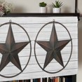 thumbnail image 5 of Texas Star Western Rod Pocket Curtain Valance, Brown Farm Country Gray Wooden Board Farmhouse Window Valance for Living Room, Bedroom, Kitchen 54"W x 18"L, 5 of 9