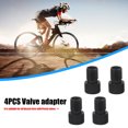 thumbnail image 3 of 4 Uds Presta a adaptador de válvula de bicicleta americana herramienta de compresor de aire de bomba de aluminio, 3 of 7