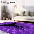 thumbnail image 2 of ODIKA 5'x7' Machine Washable Non-Slip Area Rug, Flying Shadow Mascot Floor Covering High Traffic Rug with Pad, Purple, 669268, 2 of 8
