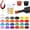 26pcs-Multicolor, variant on Cup Markers for Drinks, 24Pcs Silicone Drink Marker Bands Bottle Strip Tag for Bar Party Martinis Cocktail Champagne Stem Glasses