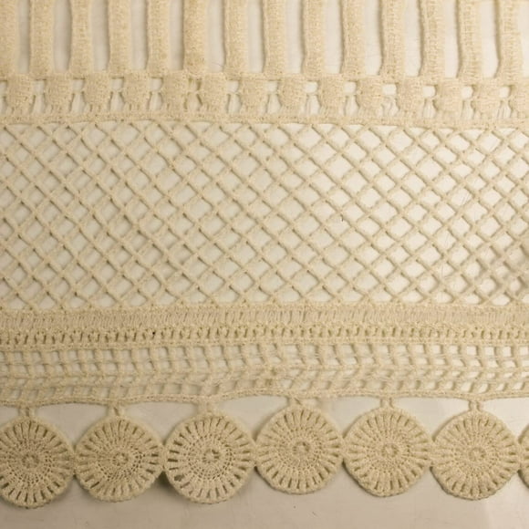 Texco Inc No Stretch 100% Polyester Chemical JUDY Pattern/47 Medium Weight Lace Fabric Clothing Apparel/Bridal Gowns/Home Decor/DIY Projects, Natural 5 Yards