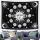thumbnail image 4 of Tapiz de astrología del zodíaco, tapiz de constelación en blanco y negro para decoración de pared, tapiz de estética de bruja astrológica para dormitorio de adolescente, interesante para sala de, 4 of 5