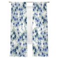 thumbnail image 2 of Navy Blue Roses Sheer Curtains 96 Inches Long 2 Panels Set, Window Sheer Curtains for Living Room/Bedroom, Spring Floral Elegant Pastoral Botanical Light Filtering Rod Pocket Curtain 52''x96''x2, 2 of 8
