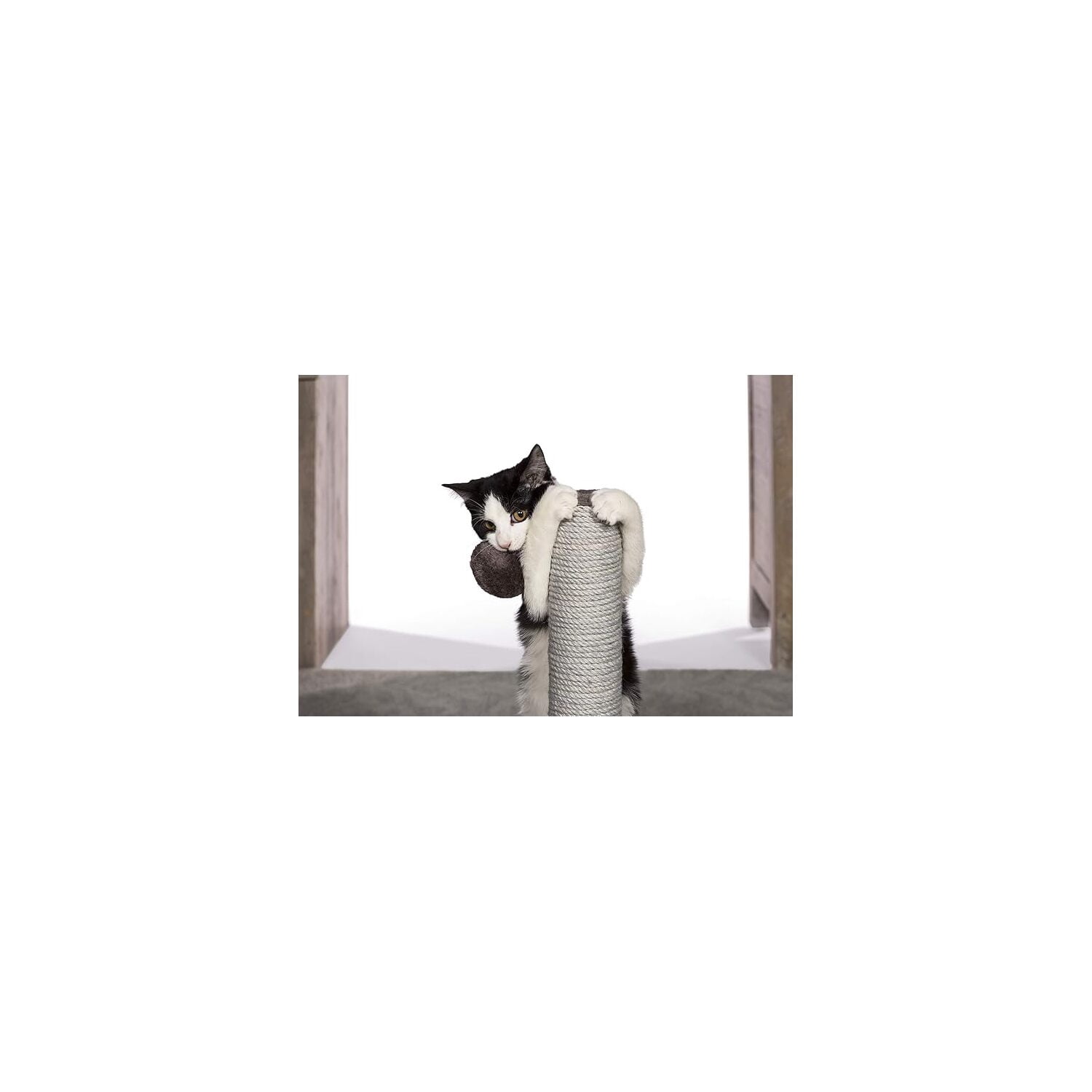 HomeStock Modern Marvel Cat Scratching Post with Sleek Contemporary Design, Durable Materials, Sturdy Base, and Perfect Height for Cats to Scratch-Size:11.63"L x 11.63"W x 20.5"H