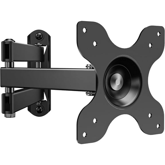TV Wall Mount Articulating LCD Monitor Full Motion 15 inch Extension Arm Tilt Swivel for Most 13 to 32 inch LED TV Flat Panel Screen with Mounting Holes up to 100x100mm (1330LM), Black