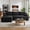 Black, variant on Vanress 96 Inch Modular Sectional Couches for Living Room, Modern Boneless Sofa, Upholstered Deep Seat Cloud Couch, Corduroy Comfy L-Shape Sofas Couches, No Assembly, Black (Left Facing Chaise)