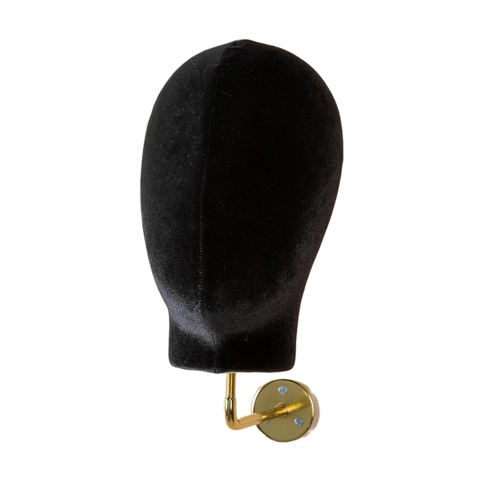 Serenable Mannequin Head Model, Wall Mount Holder, Multipurpose Storage Hanger Hanging Stand Glasses Beginner Black velvet