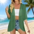 thumbnail image 3 of Perfectbot Women's Sheer Chiffon Open Front Cardigans Lightweight Elbow-Length Sleeve Kimono Summer Cover Ups, 3 of 8