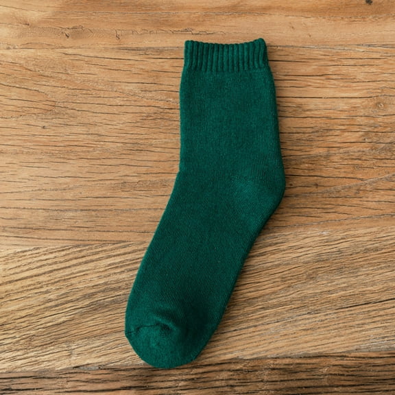 GZWYHT Crew Socks,Fuzzy Socks Womens Socks In Autumn And Winter Plus Velvet Padded Warm Towel Socks Ladies Long Cotton Socks Gifts For Women Knee High Stockings,Dress Socks,Slouch Socks Army Green