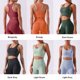 thumbnail image 2 of Conjunto de sujetador y pantalones cortos deportivos para mujer Ciclismo Yoga Leggings Hollow, 2 of 8