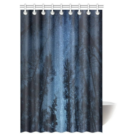 Mypop Beautiful Night Sky Shower Curtain Forest Dry Tree Branches Mypop Beautiful Night Sky Shower Curtain Forest Dry Tree Branches Starry Stars Dawn Winter