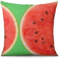 Yakuyir Green Summer Watermelon Throw Pillow Covers 18x18 Set 1 Sweet Farmhouse Boho Modern Decor Cute Watermelons Red Fruit Pillows Accents Outdoor Sofa Couch Cases Cushion Home Decorations