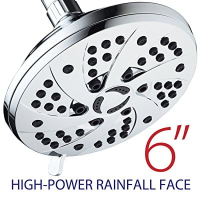 AquaDance Premium High Pressure 6-setting 6-Inch Shower Head for the Ultimate Shower Spa Experience! Officially Independently Tested to Meet Strict...
