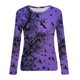 thumbnail image 4 of Camiseta de moda Sexy informal de Halloween para mujer, camiseta estampada de manga larga con cuello redondo y fruncido, blusa, Tops Pompotops FGAJ8138, 4 of 5