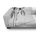 thumbnail image 3 of Buffalo Soft Flannel Fleece Throw Blanket, Mexican Skull Art Bison with Dreamcatchers Feathers Fantasy World Items, Cozy Plush for Indoor and Outdoor Use, 60" x 80", Charcoal Grey White, by Ambesonne, 3 of 6