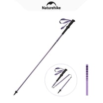 Naturehike, Alumimum Lightweight  Trekking Poles, Quad Fold Hiking Poles with EVA Grip, Quick Lock Collapsible Walking Poles, Walking Sticks for Men&Women, Tungsten steel pole tip, 1 Trekking pole.