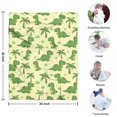 thumbnail image 4 of Yellow Dinosaurs Palm Trees Blanket,Comfortable Soft Flannel Throw Blanket,All Season,Warm Lightweight Blankets for Sofa Bed Couch Living Room Chair,30"x40", 4 of 4