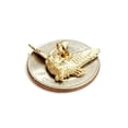 thumbnail image 5 of 14k yellow gold owl full body open wings pendant charm gift fine jewelry 2.5g, 5 of 12