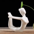 thumbnail image 2 of Estatua de yoga de cerámica, figura decorativa para interiores y exteriores, para el hogar y el jardín. 9x3.5x9cm, 2 of 5