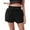 Black, variant on cfhntfmh Wide Leg Shorts for Women Loose Wide Leg Shorts Soft Casual Elastic Waisted Bow Knot Stretch Lounge Shorts with Pockets