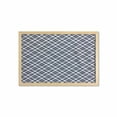 thumbnail image 1 of Navy Plaid Wall Art with Frame, Composition of Lines Simple Traditional Fashion Print, Printed Fabric Poster for Bathroom Living Room, 35" x 23", Blue Grey Sea Green, by Ambesonne, 1 of 2