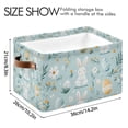 thumbnail image 4 of Yayeee Canvas Storage Basket with Handles for Shelves Fabric Bins Closet Organizer, Floral Easter, 4 of 8