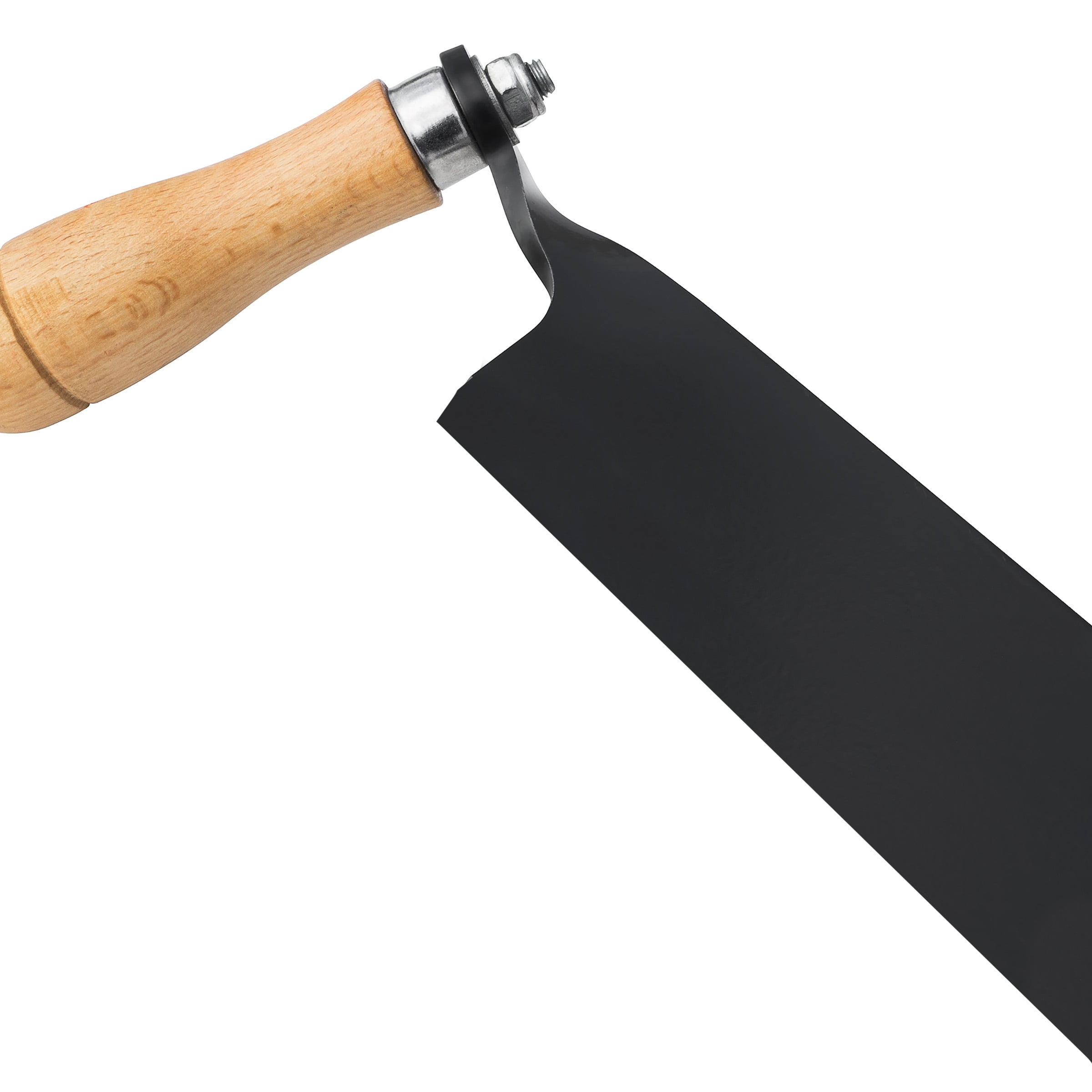 Earth Worth 8-inch Draw Knife - Straight Draw Shaver with Wood Grip Handles and Blade Cover - Debarking Tool for Firewood, Logs, and Fence Posts