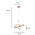 thumbnail image 3 of Lampara Colgante Iluminacion Luz Vic Infinitum Oro Rosa, 3 of 3