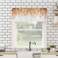 thumbnail image 4 of Orange Eucalyptus Leaves Curtain Valance for Windows/Living Room/Kitchen/Bathroom/Farmhouse, Short Rod Pocket Tier Curtain Window Treatment, 1 Panel 54 x 18 Spring Floral Summer Botanical, 4 of 6