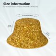 thumbnail image 3 of Sikiie Gold Glitter Reflective Double-Sided Bucket Hat, Sun Hat, for Gardening, Beaching, Camping, Hiking, Fishing, 3 of 6