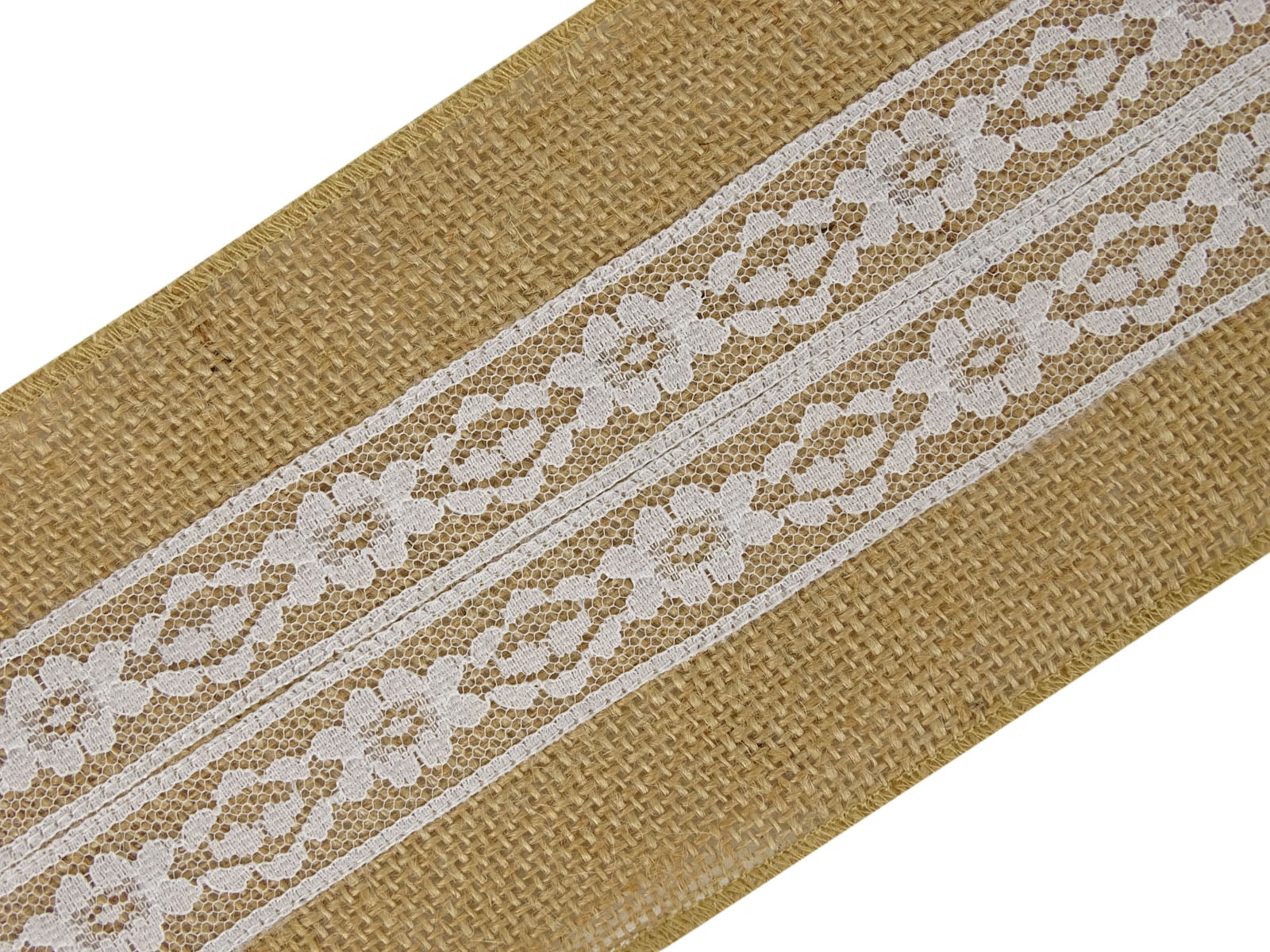 IBA Indianbeautifulart 10 Yard Natural Burlap Fabric Lace Wired Jute Trim Wedding Embellishments Ribbons For Crafts-4 Inches