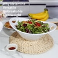 thumbnail image 3 of TP 11.5" Melamine Serving Bowl with Handles, 2-Piece Durable Mixing Bowl Salad Bowl for Party, Dishwasher Safe, White, 3 of 6