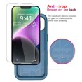 thumbnail image 4 of Diverbox for iPhone 14 Plus Case [Shockproof] [Dropproof] [Tempered Glass Screen + Camera Lens Protector],Heavy Duty Protection Phone Case Cover for Apple iPhone 14 Plus (Blue), 4 of 8